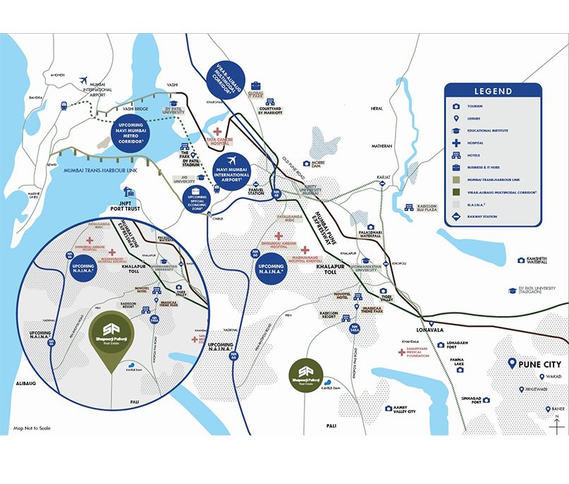 Location map: Khopoli with the Mumbai–Pune Expressway, Navi Mumbai International Airport, Panvel, Lonavala and Pune